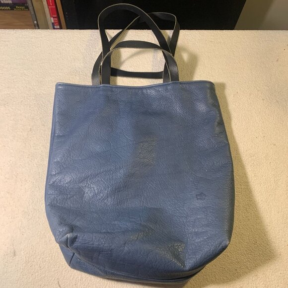 Spencer Devine Blue Leather Purse Large - Picture 1 of 8